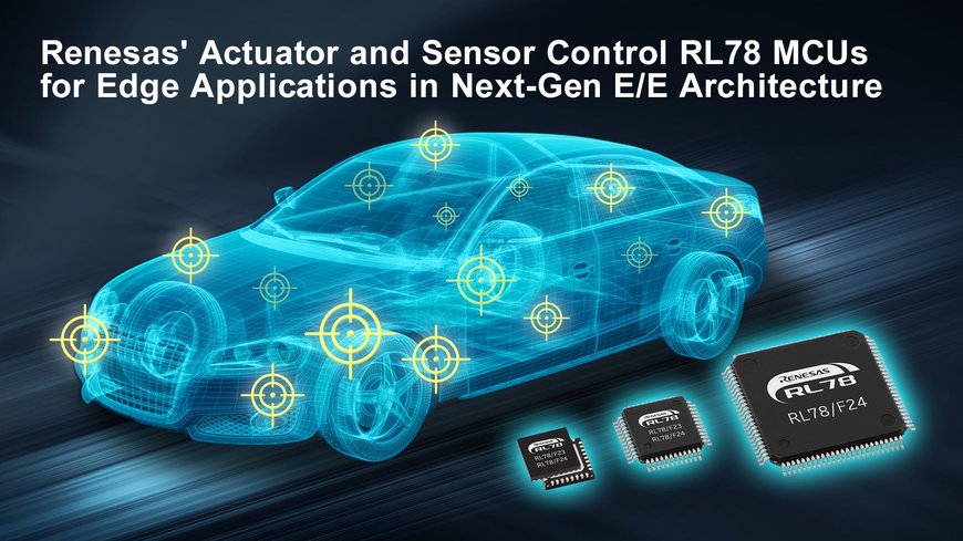Renesas lance des MCU dédiés à la commande de capteurs et d'actionneurs automobiles pour les applications évolutives de pointe dans les architectures E/E de nouvelle génération